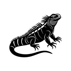 Iguana silhouette vector