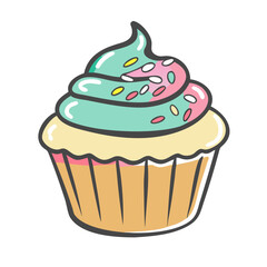cupcake icon, cupcake vector illustration-simple illustration of cupcake, perfect for cupcake logos and icons