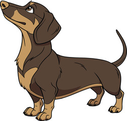 Dachshund dog clipart vector