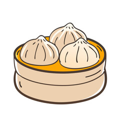dim sum icon, dim sum vector illustration-simple illustration of dim sum, perfect for dim sum logos and icons