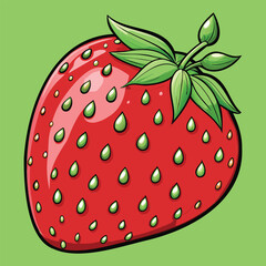 Obraz premium Fresh Strawberry Illustration Design