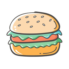 hamburger icon, hamburger vector illustration-simple illustration of hamburger, perfect for hamburger logos and icons