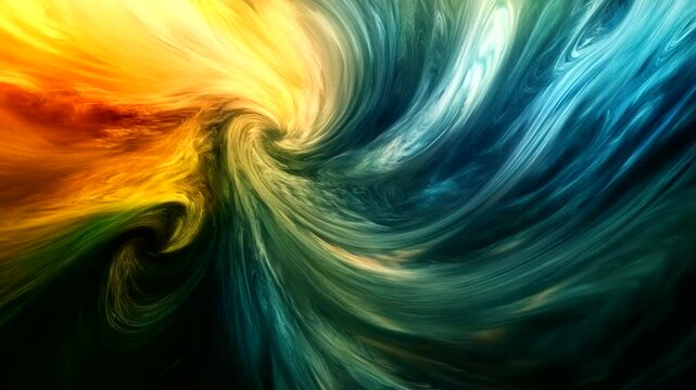 Abstract swirling fire & water design; dark background, website header