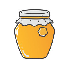 honey jar icon, honey jar vector illustration-simple illustration of honey jar, perfect for honey jar logos and icons