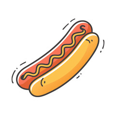 hot dog icon, hot dog vector illustration-simple illustration of hot dog, perfect for hot dog logos and icons