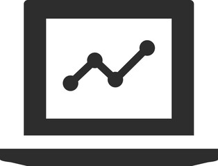 Monitor Stats Vector Icon Stock Illustration