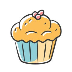 muffin icon, muffin vector illustration-simple illustration of muffin, perfect for muffin logos and icons