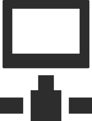 Video Screen Vector Icon Stock Illustration