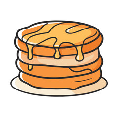 pancakes with syrup icon, pancakes with syrup vector illustration-simple illustration of pancakes with syrup, perfect for pancakes with syrup logos and icons