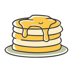pancakes with syrup icon, pancakes with syrup vector illustration-simple illustration of pancakes with syrup, perfect for pancakes with syrup logos and icons