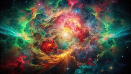 Cosmic Nebula A Vibrant Symphony of Celestial Colors and Glowing Gas Clouds