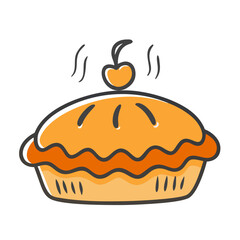 pie apple or pumpkin icon, pie apple or pumpkin vector illustration-simple illustration of pie apple or pumpkin, perfect for pie apple or pumpkin logos and icons