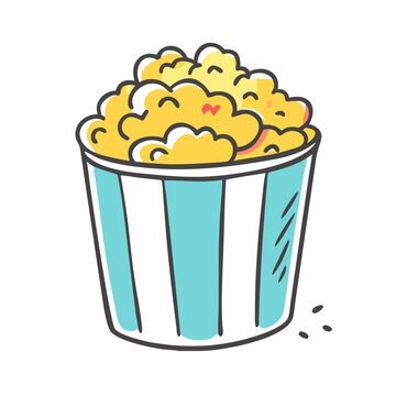 recommend clip art: popcorn bucket icon, popcorn bucket vector illustration-simple illustration of popcorn bucket, perfect for popcorn bucket logos and icons