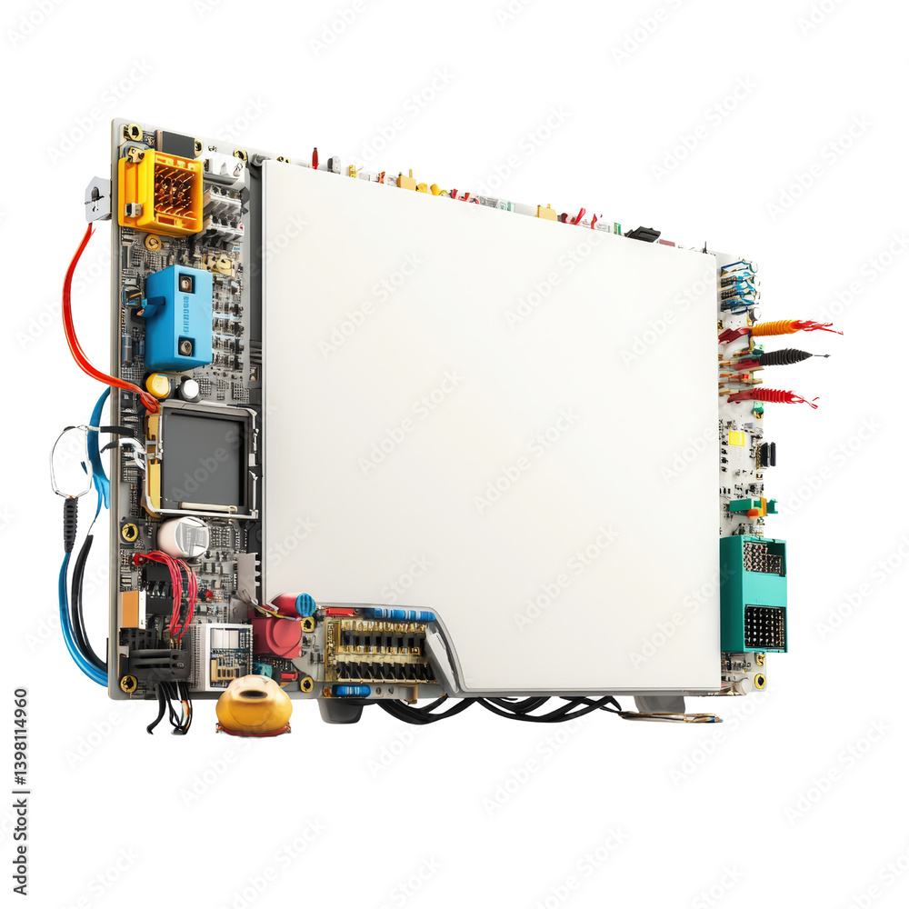 Poster computer displaying a blank whiteboard ready for ideas and creative brainstorming sessions in a mode