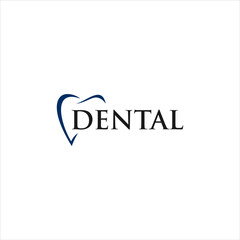 Blue And White Dental Logo Design On White Background