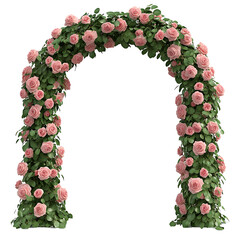 a floral gate on transparent background