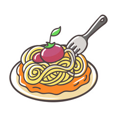 spaghetti icon, spaghetti vector illustration-simple illustration of spaghetti, perfect for spaghetti logos and icons