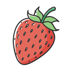 strawberry icon, strawberry vector illustration-simple illustration of strawberry, perfect for strawberry logos and icons