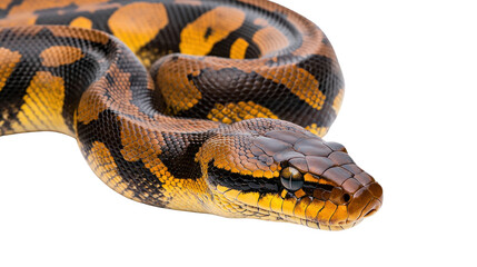 Fototapeta premium Captivating python snake close-up cutout background animal photography studio environment detailed view nature concept