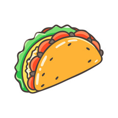 tacos icon, tacos vector illustration-simple illustration of tacos, perfect for tacos logos and icons