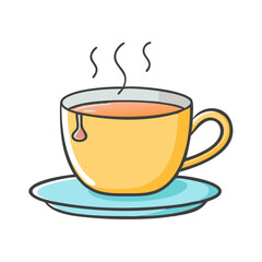 tea cup icon, tea cup vector illustration-simple illustration of tea cup, perfect for tea cup logos and icons