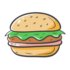 veggie burger icon, veggie burger vector illustration-simple illustration of veggie burger, perfect for veggie burger logos and icons