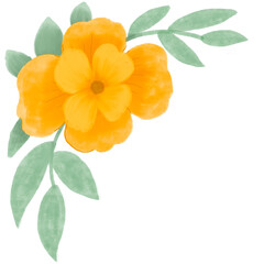 bouquet of yellow flowers png transparent