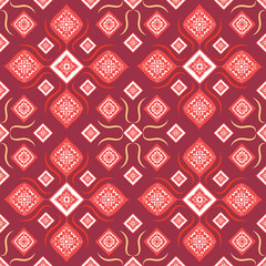 Thai seamless pattern red