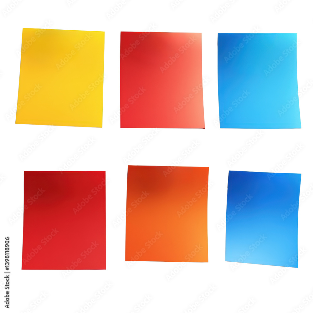 Poster four distinct squares of different colors arranged harmoniously to create a colorful and vibrant vis