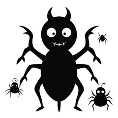 spider isolated on white background