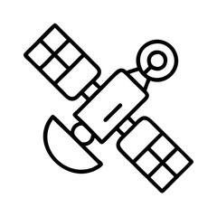 Satellite icon vector illustration, communication satellite, space satellite design