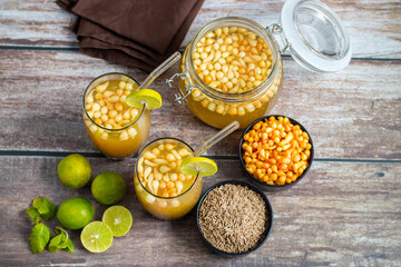 Jal Jeera is a tangy, spicy Indian drink made with cumin, mint, lemon, and spices. It’s refreshing, aids digestion, and cools the body.
