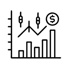 Stock market analysis chart showing financial growth and investment performance data