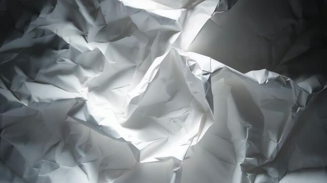 Textured background of wrinkled grunge white paper with space for text.