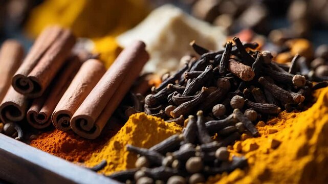 Close-up of a plate filled with hot spices