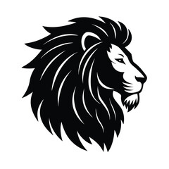 lion profile vector art silhouette