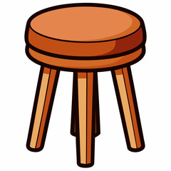 wooden chair isolated on white background