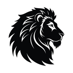 lion profile vector art silhouette