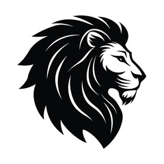 lion profile vector art silhouette