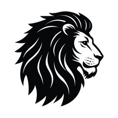 lion profile vector art silhouette