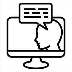 Online Mentorship Simple Icon Vector Illustration Concept