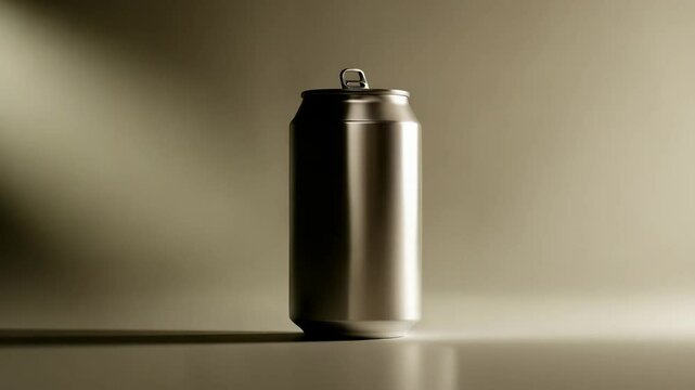 Can of drink with clipping paths set against an abstract background.