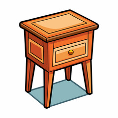 wooden table isolated