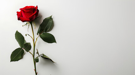 Fototapeta premium Rose on a white background