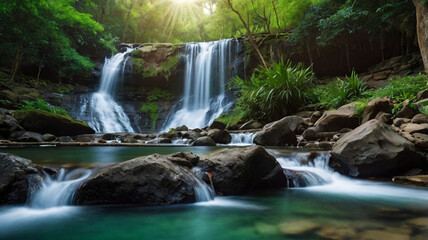 Obraz premium waterfall in the mountains
