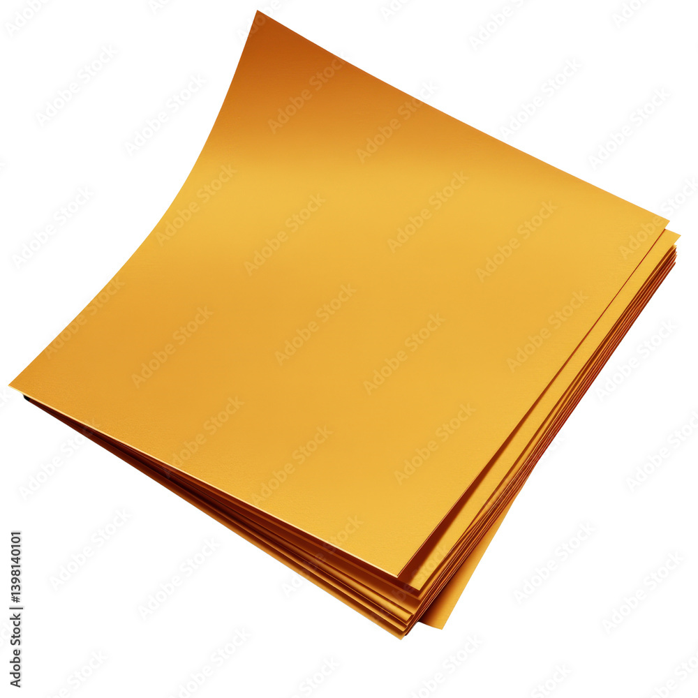 Poster a stack of bright yellow paper displayed neatly on a surface ready for various creative projects and