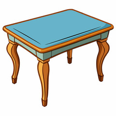 wooden table isolated on white