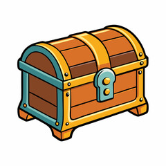 treasure chest isolated on white
