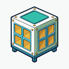 vector illustration of a cube