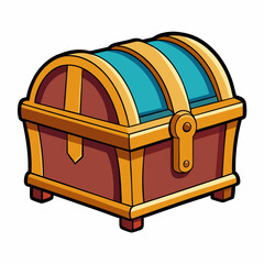 treasure chest isolated on white